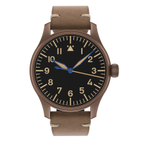 Flieger Bronze Vintage 40 handwound top grade without logo without date antique strap brown
