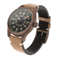 Flieger Bronze Vintage 40 Baumuster B automatic top grade without date antique strap brown