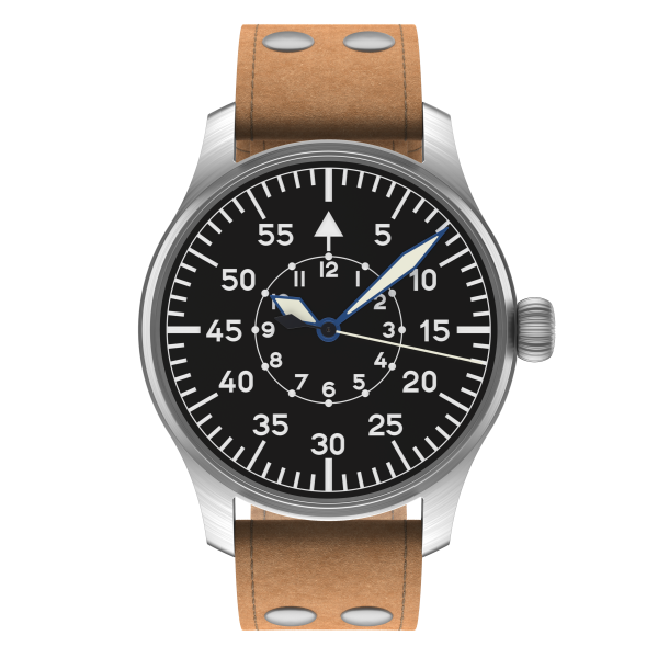 Flieger Classic 40 Baumuster B automatic top grade without date pilot strap in old style brown