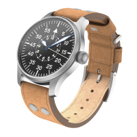 Flieger Classic 40 Baumuster B handwound top grade without date pilot strap in old style brown