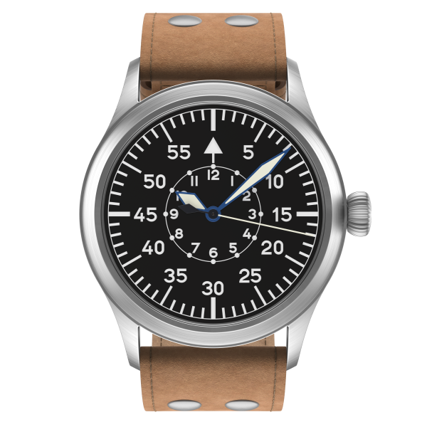Flieger Classic Sport Baumuster B automatic top grade without date pilot strap in old style brown S