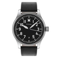 Flieger Verus 40 automatic top grade with logo with logo pilot strap without rivets