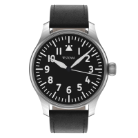 Flieger Verus 40 automatic top grade with logo without logo pilot strap without rivets