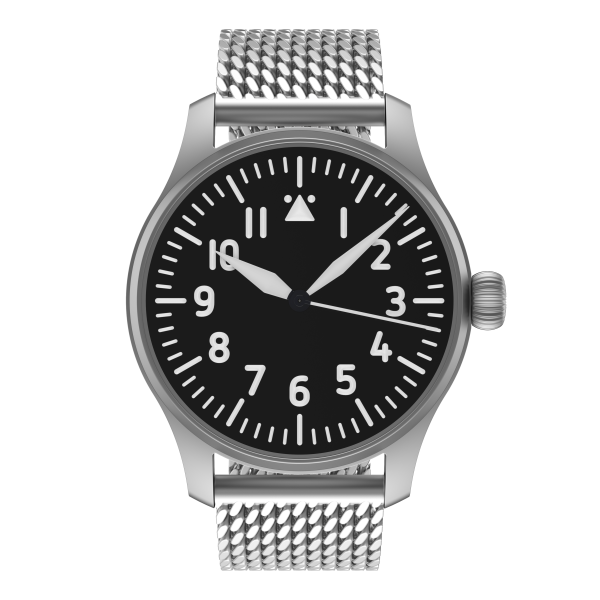 Flieger Verus 40 automatic top grade without logo without logo Milanaise metal strap