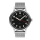 Partitio Klassik schwarz mit rotem Sekundenzeiger Handaufzug Top Ausführung Milanaise Metallband