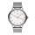 Partitio Classic white with red second hand handwound top grade Milanaise metal strap