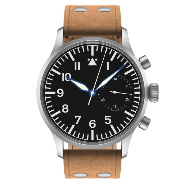 Flieger Classic Chrono pilot strap in old style brown