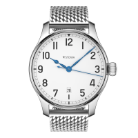 Marine Classic 40 arabic handwound top grade with date Milanaise metal strap
