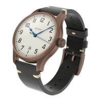 Marine Bronze Vintage 40 arabic automatic basic with date solid silver (925/000) antique strap black