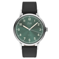 Partitio Green Limited leather strap black (hand stitched) L