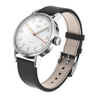 Partitio Classic white with red second hand automatic basic leather strap black (hand stitched)