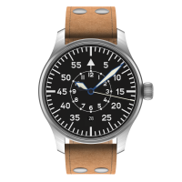 Flieger Classic 40 Baumuster B automatic top grade with date pilot strap in old style brown