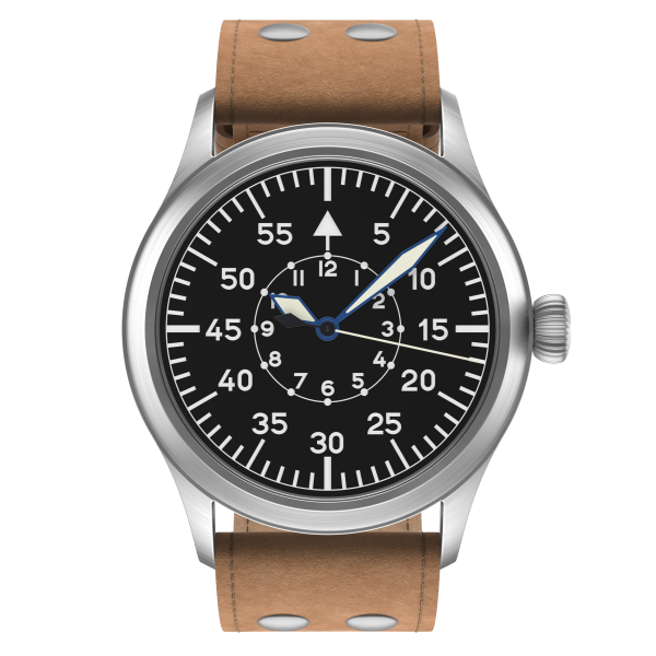 Flieger Classic Sport Baumuster B automatic top grade without date pilot strap in old style brown N