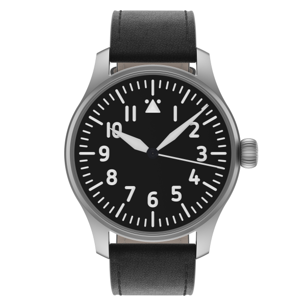 Flieger Verus 40 automatic basic without logo without logo pilot strap without rivets