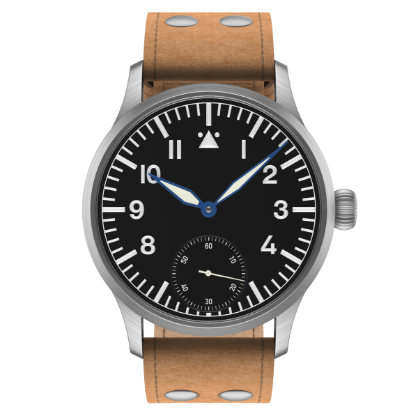 Flieger Classic 6498 with small second pilot strap in old style brown
