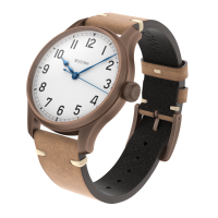Marine Bronze Vintage 40 arabic automatic top grade without date white antique strap brown