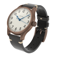 Marine Bronze Vintage 40 arabic automatic basic without date solid silver (925/000) antique strap black
