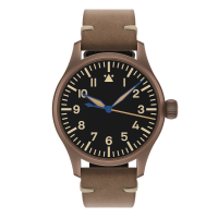 Flieger Bronze Vintage 36 automatic top grade without logo without date antique strap brown